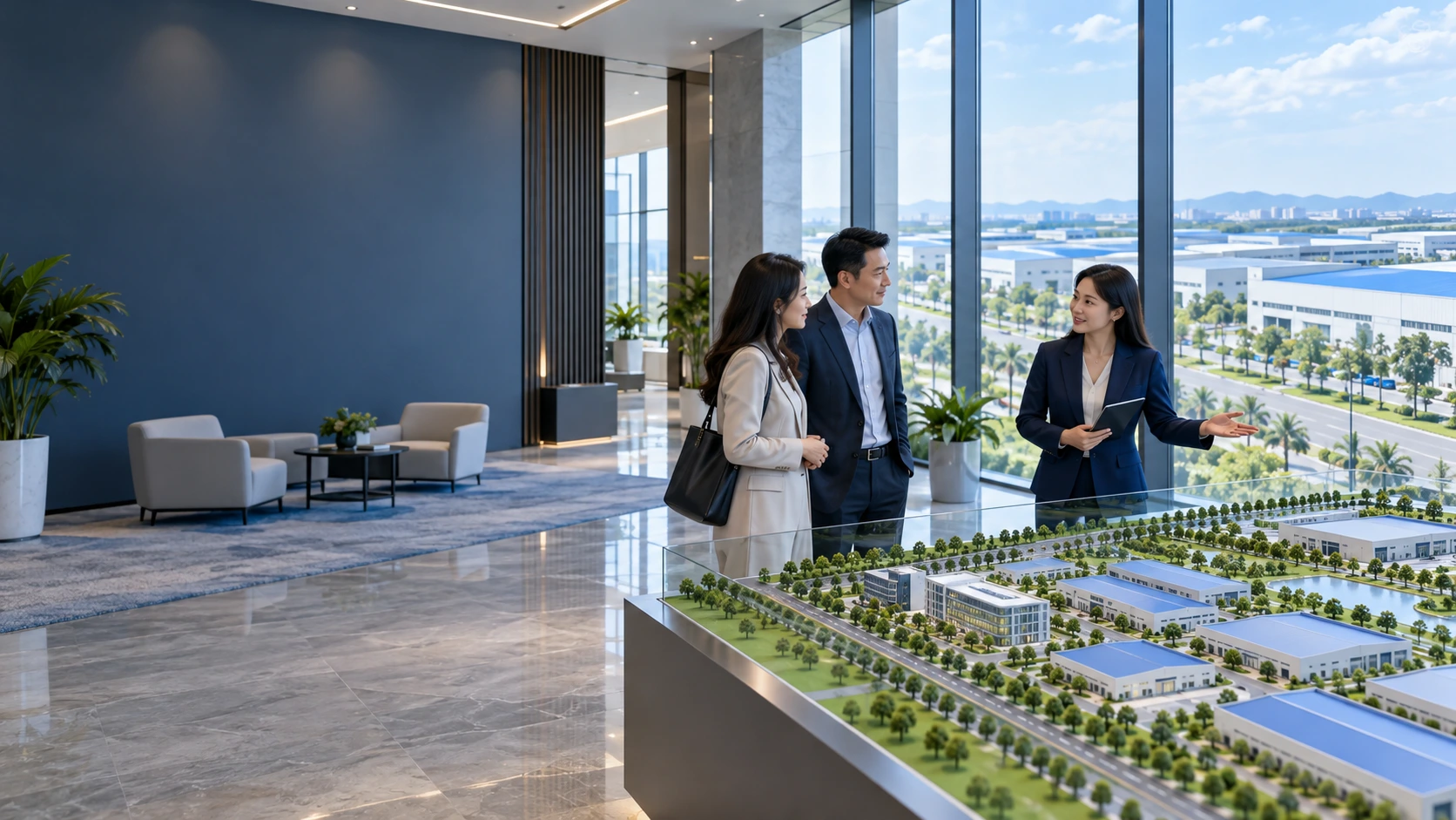 Ảnh minh họa nhà đầu tư tìm hiểu mô hình khu công nghiệp